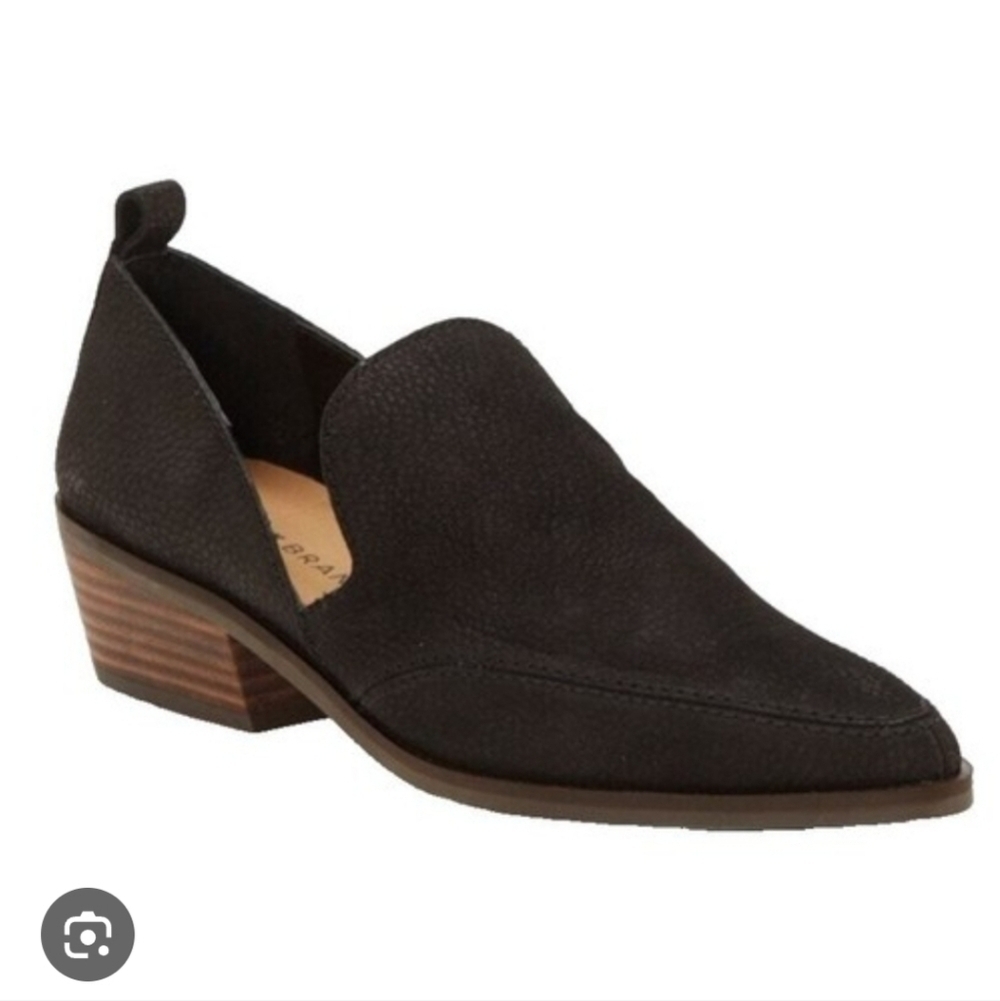 Lucky Brand Women's Gahiro Black Leather The Pointer Toe Shoes Sz 7M